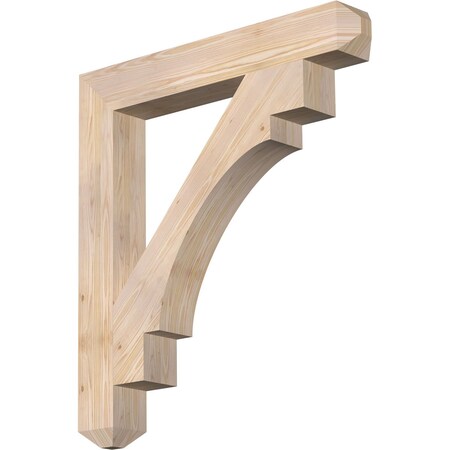Ekena Millwork Merced Craftsman Smooth Bracket, Douglas Fir, 5 1/2"W x 40"D x 44"H BKT06X40X44MRC04SDF